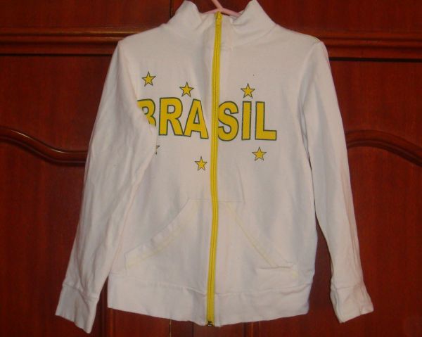 Casaco Branco Brasil TEX tamanho 8