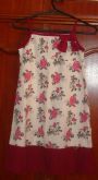 Vestido Branco e Vinho c/ rosas