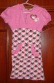 Vestido Rosa Coração No Kidding Tamanho 4
